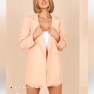 peach tailored blazer